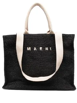 Сумка-тоут с вышитым логотипом Marni, черный 18347755 | черный