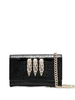 Сумка через плечо с тиснением под кожу крокодила Philipp Plein, черный 17796540 | черный