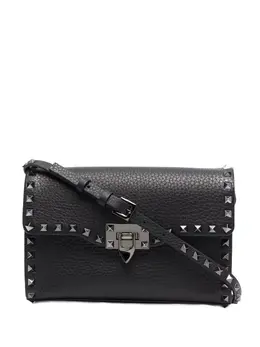 Маленькая сумка через плечо Rockstud Valentino Garavani, черный 18364245 | черный