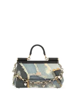 Сумка через плечо Sicily в технике пэчворк Dolce & Gabbana, синий 23601451 | синий
