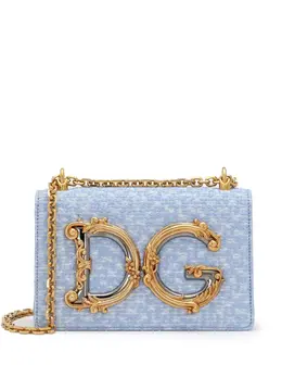 Сумка через плечо с металлическим логотипом Dolce & Gabbana, синий 23602018 | синий