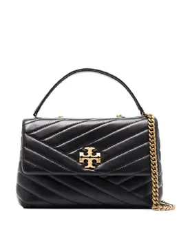Маленькая сумка на плечо Kira Chevron Tory Burch, черный 17998175 | черный