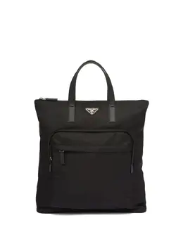 Сумка из переработанного нейлона с отделкой из сафьяновой кожи Prada, черный 19468331 | черный