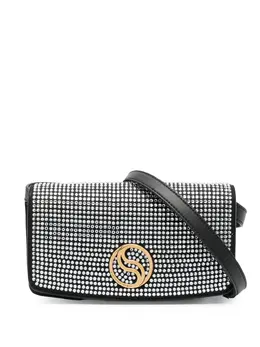 Сумка через плечо S-Wave с кристаллами Stella McCartney, черный 19485996 | черный
