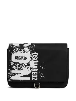 Сумка-мессенджер с логотипом Dsquared2, черный 21500115 | черный