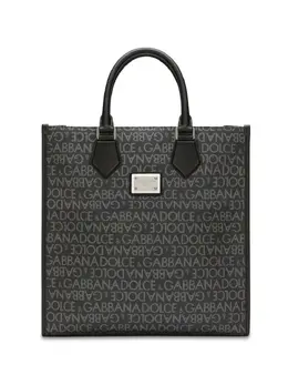 Сумка-тоут Shopping с логотипом Dolce & Gabbana, черный 22056043 | черный