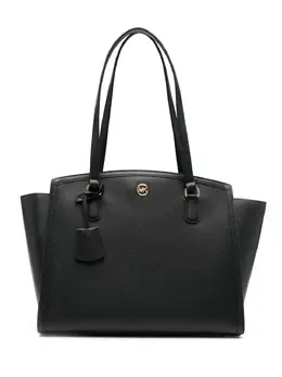 Большая сумка-тоут Chantal из зернистой кожи Michael Kors, черный 19032624 | черный
