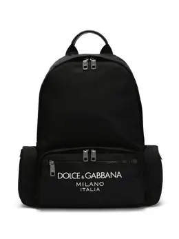 Рюкзак на молнии с логотипом Dolce & Gabbana, черный 19172291 | черный