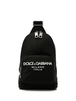 Рюкзак через плечо с логотипом Dolce & Gabbana, черный 22381893 | черный