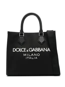 Сумка-тоут с тисненым логотипом Dolce & Gabbana, черный 22392414 | черный