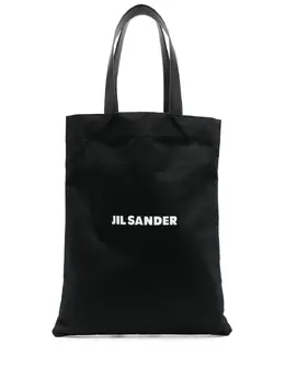Большая сумка-тоут с логотипом Jil Sander, черный 20285429 | черный