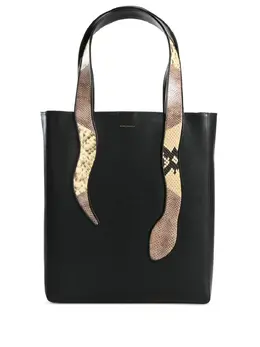 Большая сумка-тоут со змеей Tory Burch, черный 27950810 | черный