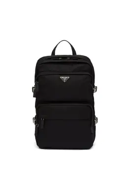Рюкзак Re-Nylon со вставками из сафьяновой кожи Prada, черный 21744462 | черный