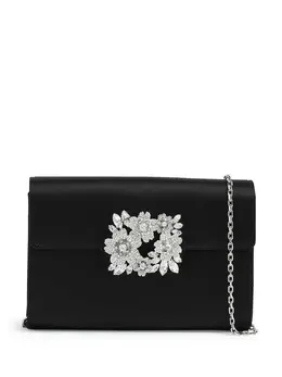 Мини-клатч Bouquet с пряжкой Roger Vivier, черный 19662157 | черный