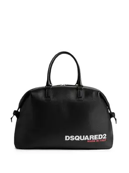 Сумка-тоут из зернистой ткани с логотипом Dsquared2, черный 19672193 | черный