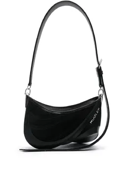 Сумка через плечо с рельефной спиралью Curve 01 Mugler, черный 21990384 | черный