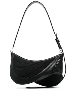 Сумка через плечо с рельефной спиралью Curve 01 Mugler, черный 21993723 | черный