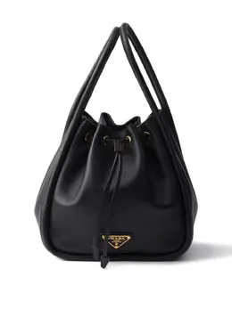 Сумка-ведро Darling из кожи с завязкой Prada, черный 31067181 | черный