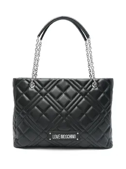 Стеганая сумка-тоут Love Moschino, черный 27373384 | черный