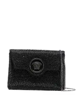 Клатч-конверт La Medusa с кристаллами Versace, черный 19367742 | черный