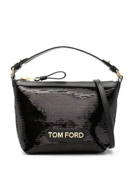 Сумка-тоут с логотипом и пайетками Tom Ford, черный 21516953 | черный