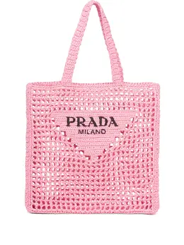 Плетеная сумка-тоут Prada, розовый 16763009 | розовый