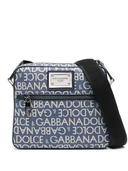 Жаккардовая сумка через плечо Dolce & Gabbana, синий 22659834 | синий