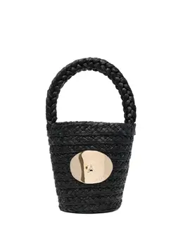 Сумка-ведро Iconic из рафии Patou, черный 22658491 | черный