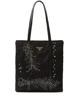 Сумка-тоут Re-Nylon среднего размера Prada, черный 22729072 | черный