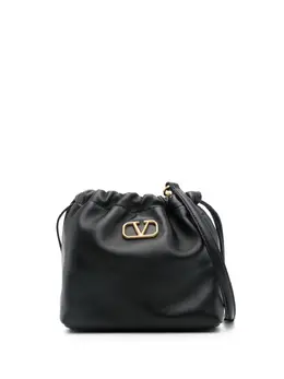 Мини-сумка на плечо с кулиской Valentino Garavani, черный 24875307 | черный
