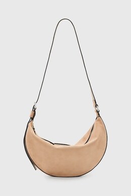 Замшевая сумка Halfmoon Allsaints, бежевый w098xc | beżowy