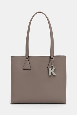 Кожаная сумка Karl Lagerfeld, серый a1w30410 | szary
