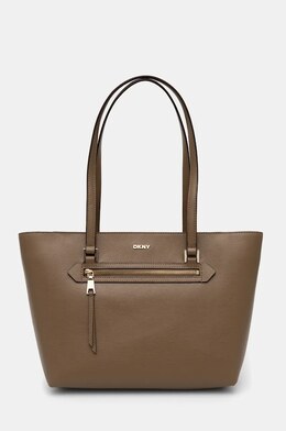 Кожаная сумка DKNY, коричневый r42a3e20 | brązowy