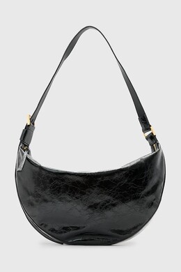 Кожаная сумка Half Moon Allsaints, черный w020xz | czarny