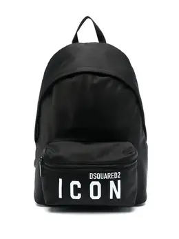 Рюкзак с логотипом Icon Dsquared2, черный 19671790 | черный