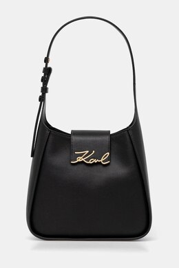 Кожаная сумка Karl Lagerfeld, черный a1w30434 | czarny