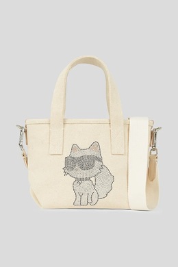 Хлопковая сумка Karl Lagerfeld, бежевый a3w50115 | beżowy