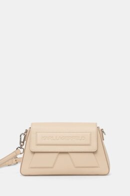 Кожаная сумка Karl Lagerfeld, бежевый a1w30155 | beżowy