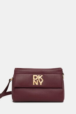 Кожаная сумка DKNY, бордовый r44eai71 | bordowy