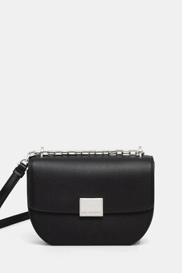 Кожаная сумка Karl Lagerfeld, черный a1w30445 | czarny