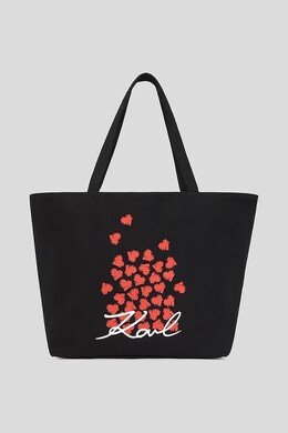 Хлопковая сумка Karl Lagerfeld, черный a3w50111 | czarny