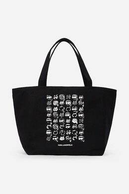 Хлопковая сумка Karl Lagerfeld, черный a2w50023 | czarny