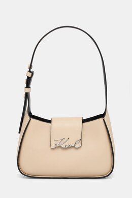 Кожаная сумка Karl Lagerfeld, бежевый a1w30149 | beżowy