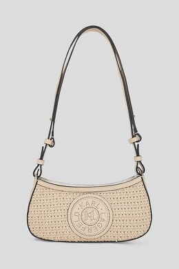 Кожаная сумка Karl Lagerfeld, бежевый a3w30063 | beżowy