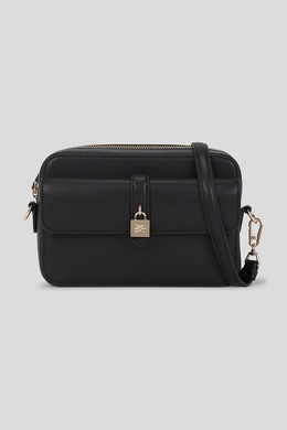 Кожаная сумка Karl Lagerfeld, черный a3w30153 | czarny