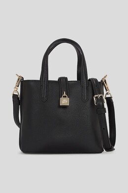 Кожаная сумка Karl Lagerfeld, черный a3w30151 | czarny
