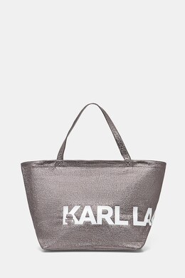 Хлопковая сумка Karl Lagerfeld, серебряный a1w50064 | srebrny