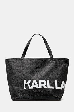 Хлопковая сумка Karl Lagerfeld, черный a1w50064 | czarny