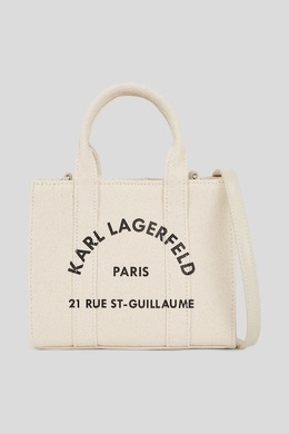 Хлопковая сумка Karl Lagerfeld, бежевый a3w50118 | beżowy