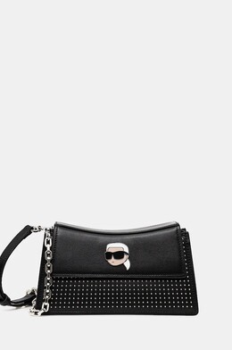 Кожаная сумка Karl Lagerfeld, черный 246w3029 | czarny